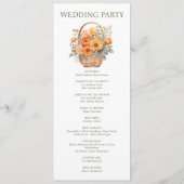 Peach Summer Wedding Ceremony Programma Programmakaart (Achterkant)