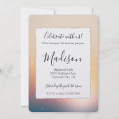 Peach Sunrise Sparkle Verjaardag Kaart (Voorkant)