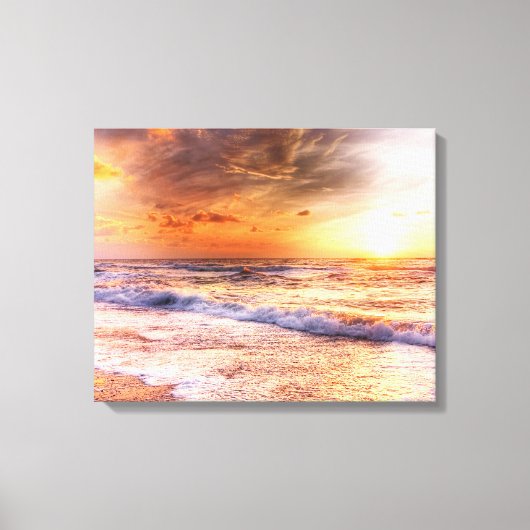 Peach Sunset Canvas Afdruk (Voorkant)
