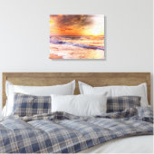 Peach Sunset Canvas Afdruk (Insitu (Slaapkamer))