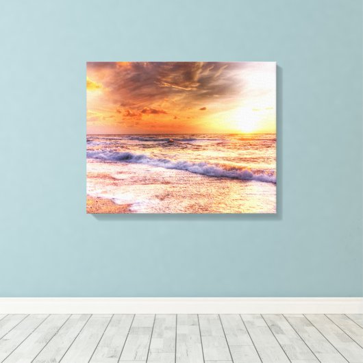 Peach Sunset Canvas Afdruk (Insitu (Houten vloer))