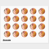 Peach Sunset Roos Envelope Sticker Seal (Vel)