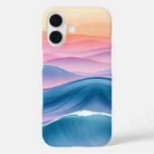 Peach Swell Fluid Abstract Coastal Case-Mate iPhone Case (Achterkant)