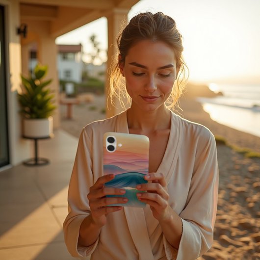 Peach Swell Fluid Abstract Coastal Case-Mate iPhone Case