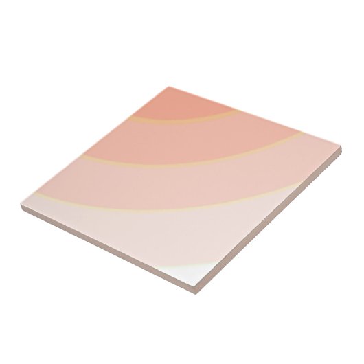 Peach Swirls Ceramic Tegel Tegeltje (Zijkant)