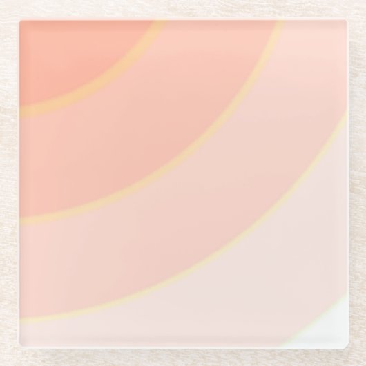 Peach Swirls Glass Onderzetter (Voorkant)