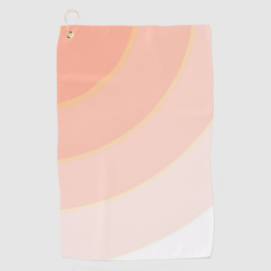 Peach Swirls Golfhanddoek (Voorkant)