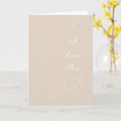 Peach Swirls Kaart (Gele Bloem)
