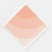 Peach Swirls Paper Napkin Servet (Hoek)