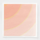Peach Swirls Paper Napkin Servet (Voorkant)