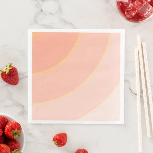 Peach Swirls Paper Napkin Servet (Insitu)