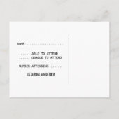 Peach  Swirls RSVP Briefkaart (Achterkant)