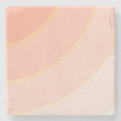 Peach Swirls Stone Onderzetter (Voorkant)