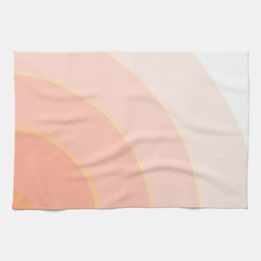 Peach Swirls Tea Towels Theedoek (Horizontaal)