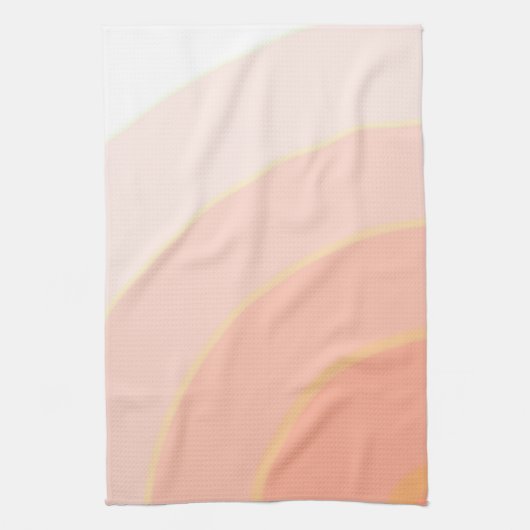 Peach Swirls Tea Towels Theedoek (Verticaal)