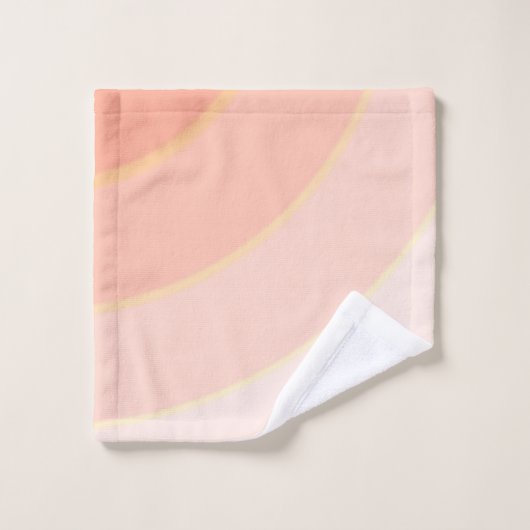 Peach Swirls Towel Bad Handdoek (Wasdoekje)