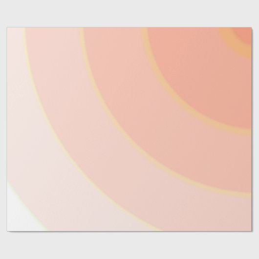 Peach Swirls Wrapping Paper Cadeaupapier (Vlak)