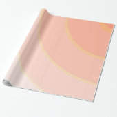 Peach Swirls Wrapping Paper Cadeaupapier (Uitgerold)