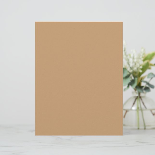 Peach Tan Color Block | Soft Wedding Design Briefhoofd (Staand voorkant)