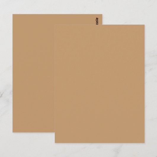 Peach Tan Color Block | Soft Wedding Design Briefkaart (Voorkant / Achterkant)