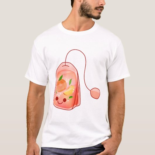 Peach Tea Bag T-shirt (Voorkant)