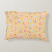 Peach teddy nursey pillow accent kussen (Achterkant)