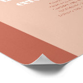 Peach terracotta arch: niet-plugged bruiloft poster (Hoek)