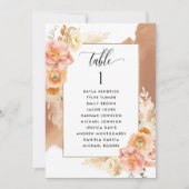 Peach Terracotta Seating Plan Kaarten met gastname (Voorkant)