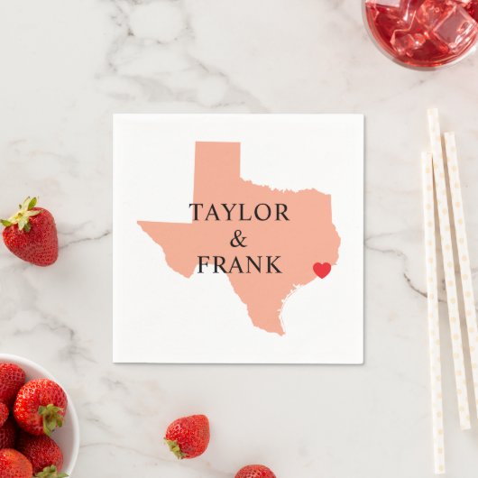 Peach Texas Wedding Servet (Insitu)