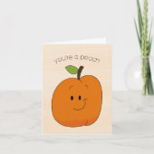 Peach Thank you Bedankkaart (Voorkant)