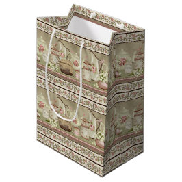 peach thea & Rozen Gift Bag Medium Cadeauzakje