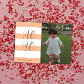 Peach thema XOXO Valentijnsdag kaart