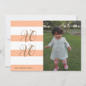 Peach thema XOXO Valentijnsdag kaart (Voorkant)