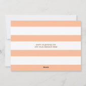 Peach thema XOXO Valentijnsdag kaart (Achterkant)