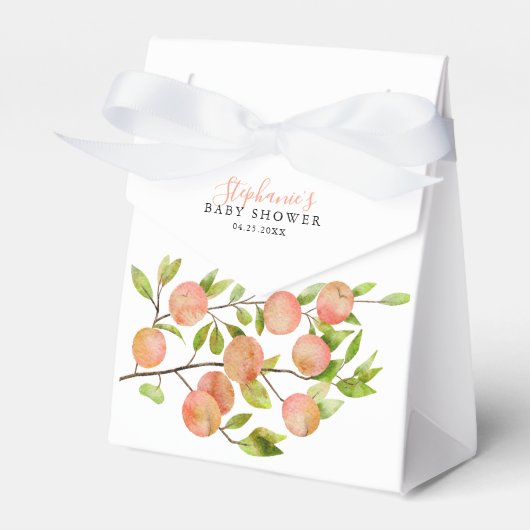 Peach Theme Baby shower Favor Box Bedankdoosjes (Voorkant Zijde)