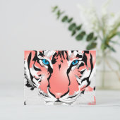 PEACH TIGER BRIEFKAART (Staand voorkant)