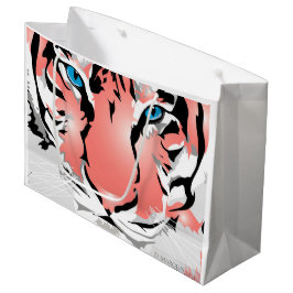 PEACH TIGER GROTE CADEAUZAK LARGE CADEAUTASJE