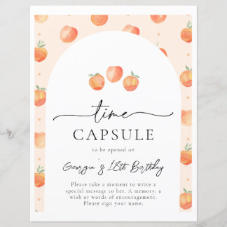 Peach Time Capsule Sign | Teken Peach Party