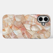 Peach-Toned Moeder van Pearl Mosaic Case-Mate iPhone Case (Achterkant (horizontaal))