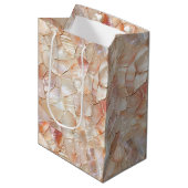 Peach-Toned Moeder van Pearl Mosaic Medium Cadeauzakje (Voorkant Gekanteld)
