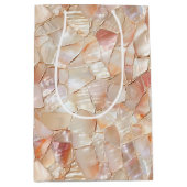 Peach-Toned Moeder van Pearl Mosaic Medium Cadeauzakje (Voorkant)