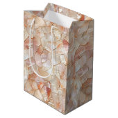 Peach-Toned Moeder van Pearl Mosaic Medium Cadeauzakje (Achterkant Gekanteld)