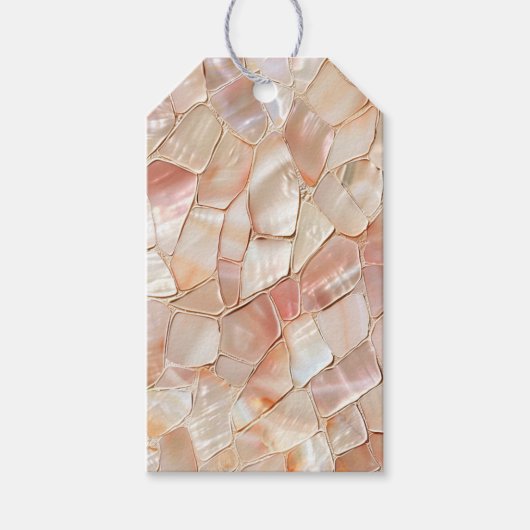 Peach-Toned Moeder van Pearl Mosaic Medium Gift La Cadeaulabel (Voorkant)