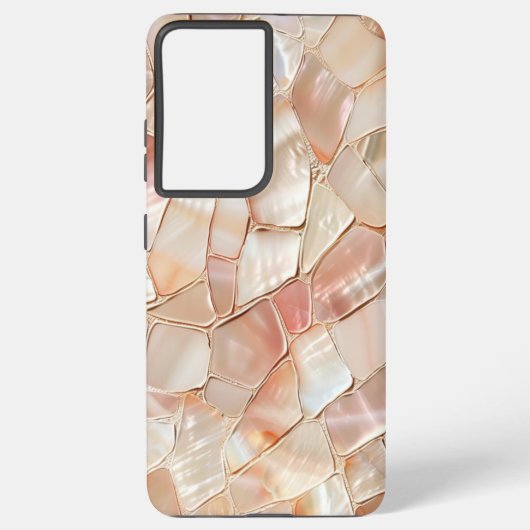 Peach-Toned Moeder van Pearl Mosaic Samsung Galaxy Hoesje (Achterkant)