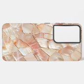 Peach-Toned Moeder van Pearl Mosaic Samsung Galaxy Hoesje (Linkerkant)