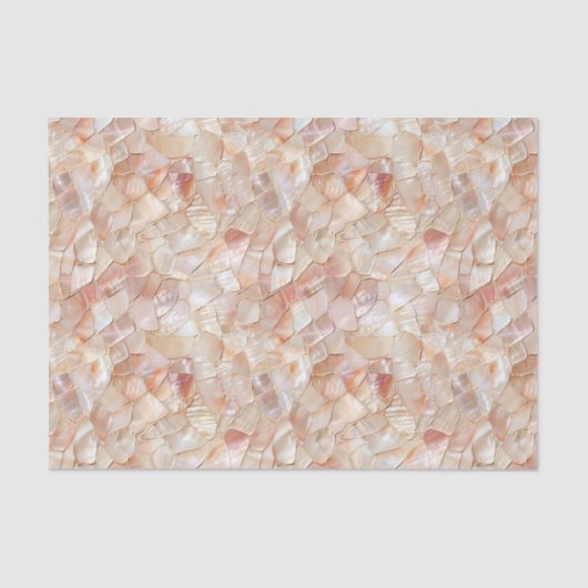 Peach-Toned Moeder van Pearl Mosaic Tissuepapier (Voorkant)