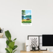 Peach Tree Georgia Reisprint Poster (Thuiskantoor)