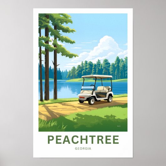 Peach Tree Georgia Reisprint Poster (Voorkant)