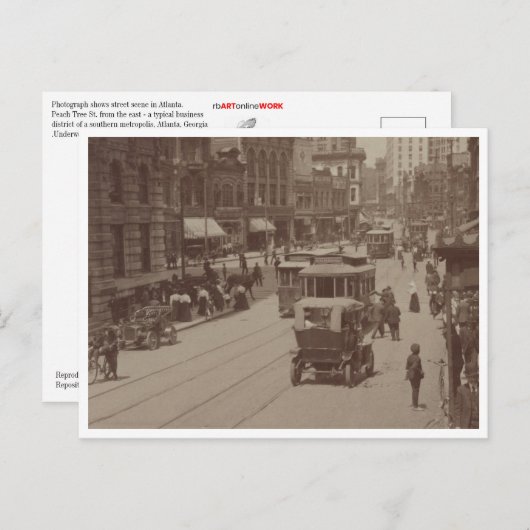 Peach Tree Street Briefkaart (Voorkant / Achterkant)