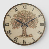 Peach Tree Wall Clock  Grote Klok (Voorkant)
